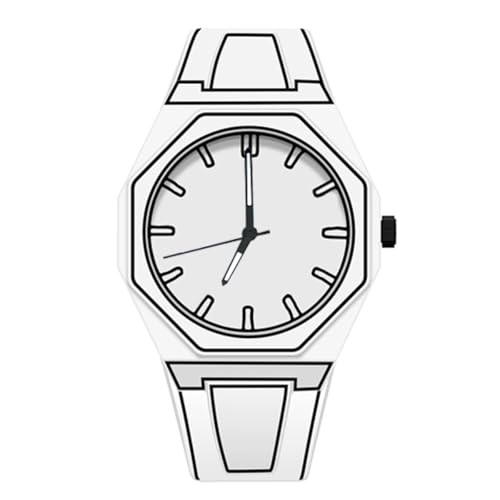 FENSIRĀ® Creative Sketch Watch | Sports Fashion Quartz Minimalist Black | White Anime Series Design | Waterproof Timepiece | Ideal for Weddings & Parties-MDV|B0DXVKXF37