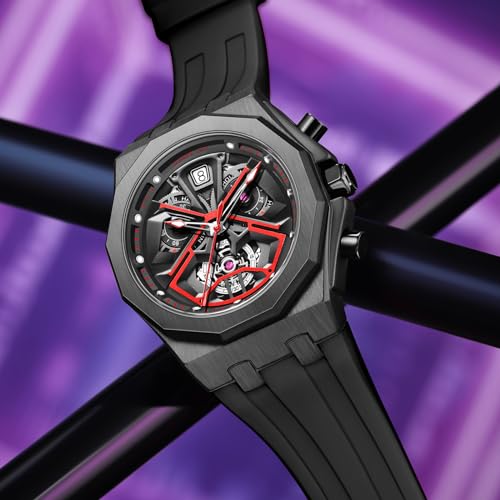 Mihawk Reloj de silicona de cuarzo digital con Black Darth Vader Serie,Reloj deportivo para hombre con Star Wars 1977, Negro , correa|B0CCMFG1F4