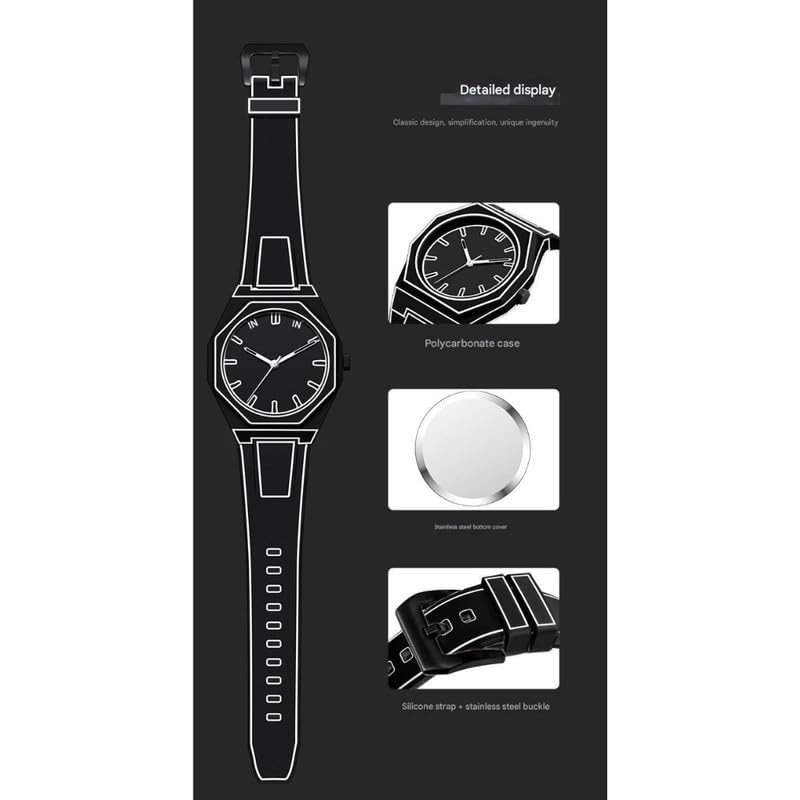 FENSIRĀ® Creative Sketch Watch | Sports Fashion Quartz Minimalist Black | White Anime Series Design | Waterproof Timepiece | Ideal for Weddings & Parties-MDV|B0DXVKXF37