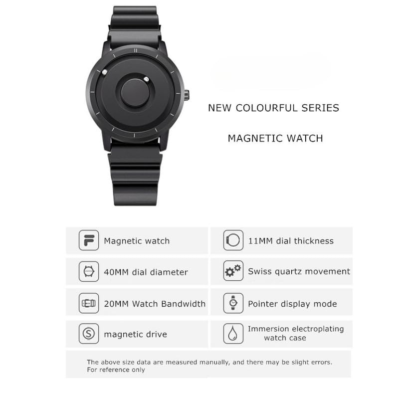 AOCASDIY® Men's & Women's Magnetic Watch | 40mm Dial, Ball Bearing Design, Waterproof Wristwatch|B0F2HQ23LM