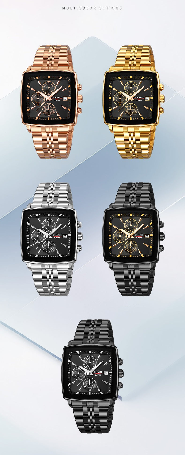 New Men's Multifunctional Waterproof Quartz Watch