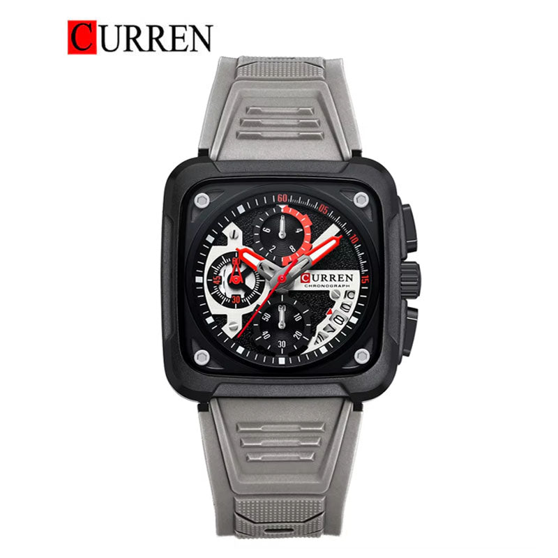 CURREN 8461 Men's Rubber Straps Watch