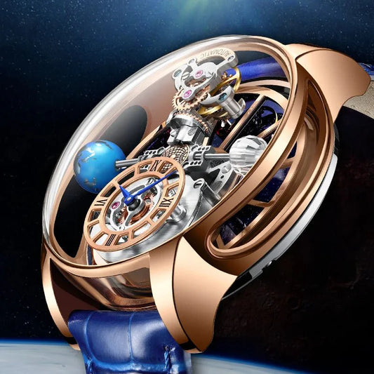 Galactic Pioneer Chronograph Tourbillon Luxury Watch - Shark & Sapphire