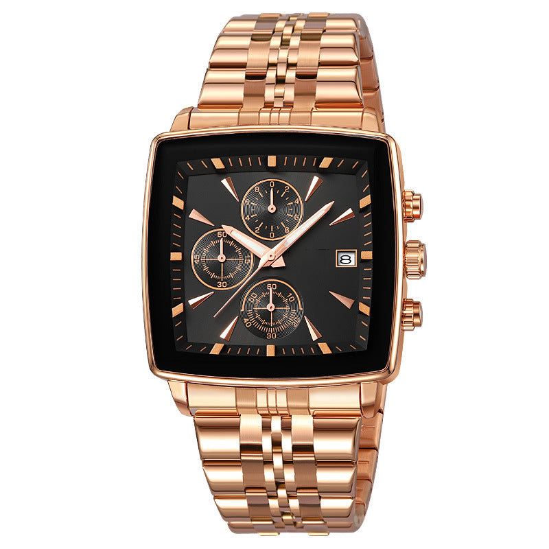 New Men's Multifunctional Waterproof Quartz Watch