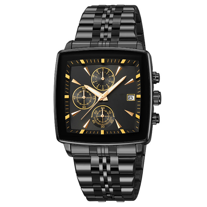 New Men's Multifunctional Waterproof Quartz Watch