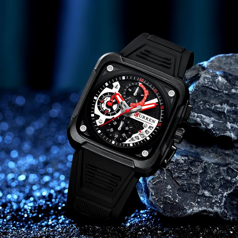 CURREN 8461 Men's Rubber Straps Watch