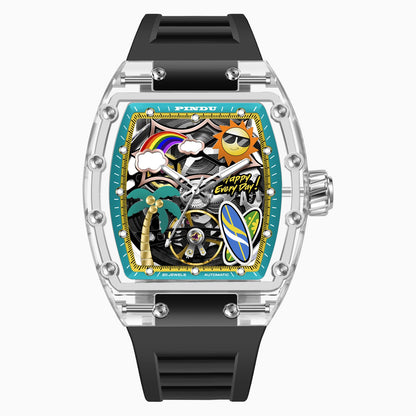 Cool Summer Sun-Kissed Transparency Watch