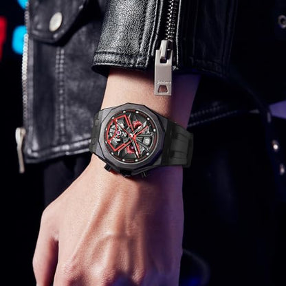 Mihawk Reloj de silicona de cuarzo digital con Black Darth Vader Serie,Reloj deportivo para hombre con Star Wars 1977, Negro , correa|B0CCMFG1F4