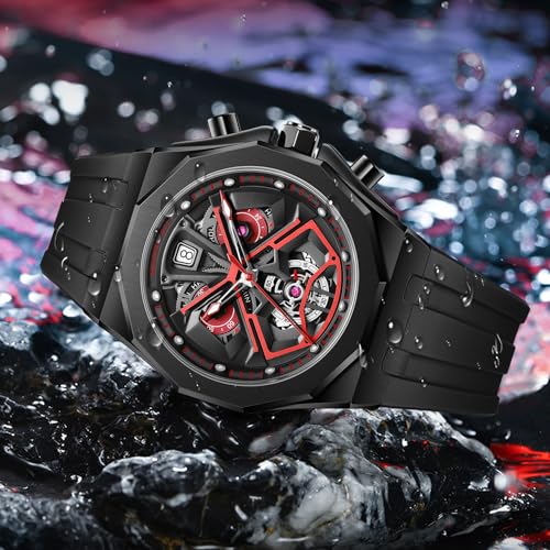 Mihawk Reloj de silicona de cuarzo digital con Black Darth Vader Serie,Reloj deportivo para hombre con Star Wars 1977, Negro , correa|B0CCMFG1F4