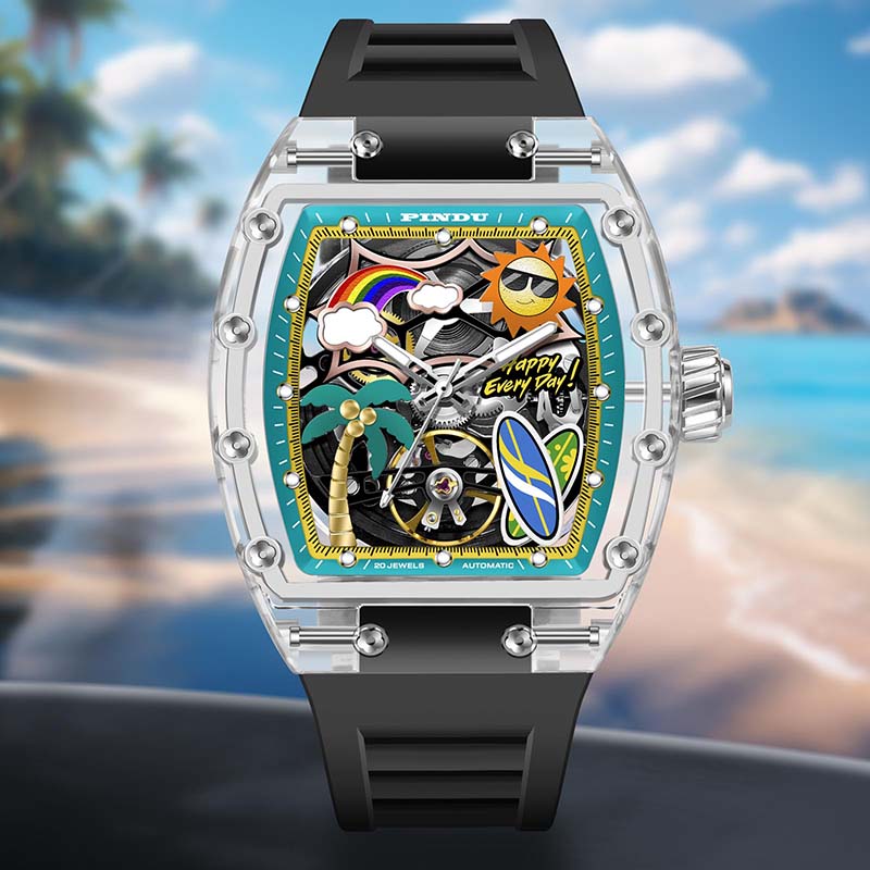 Cool Summer Sun-Kissed Transparency Watch