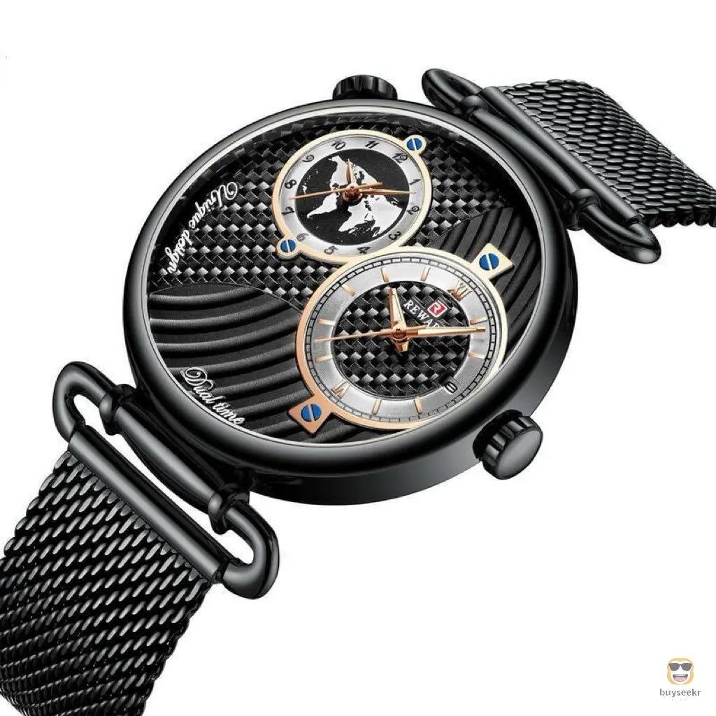 Multi-Time Zone Ultra-Thin Waterproof Men's Watch - Buyseekr