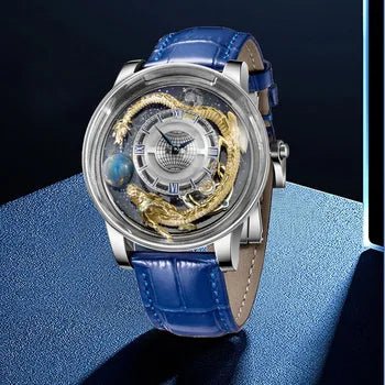 Galactic Pioneer Chronograph Tourbillon Luxury Watch - Shark & Sapphire