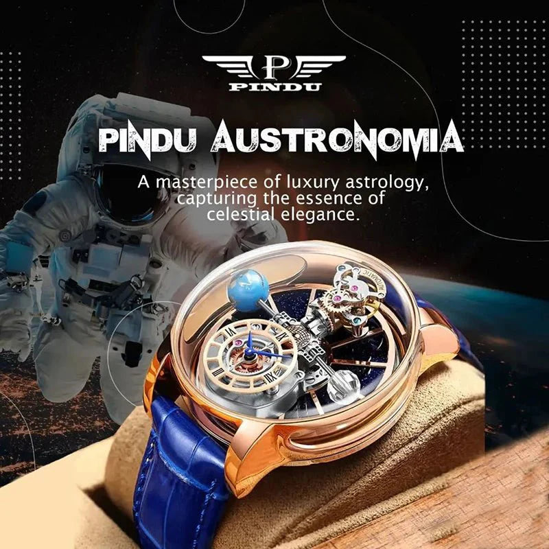 Galactic Pioneer Chronograph Tourbillon Luxury Watch - Shark & Sapphire