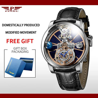 Galactic Pioneer Chronograph Tourbillon Luxury Watch - Shark & Sapphire