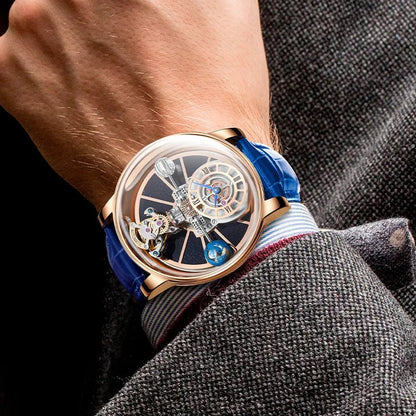 Galactic Pioneer Chronograph Tourbillon Luxury Watch - Shark & Sapphire