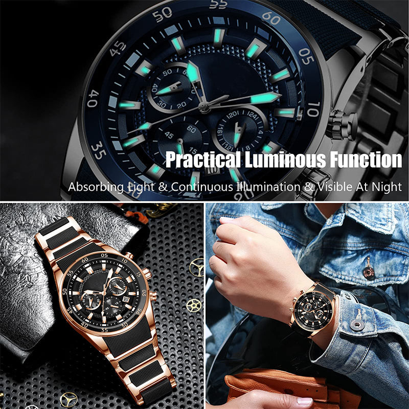 Men's Waterproof Multifunctional Quartz Watch