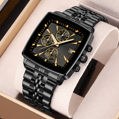 New Men's Multifunctional Waterproof Quartz Watch